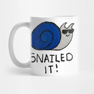 Snail with glasses who snailed it Mug